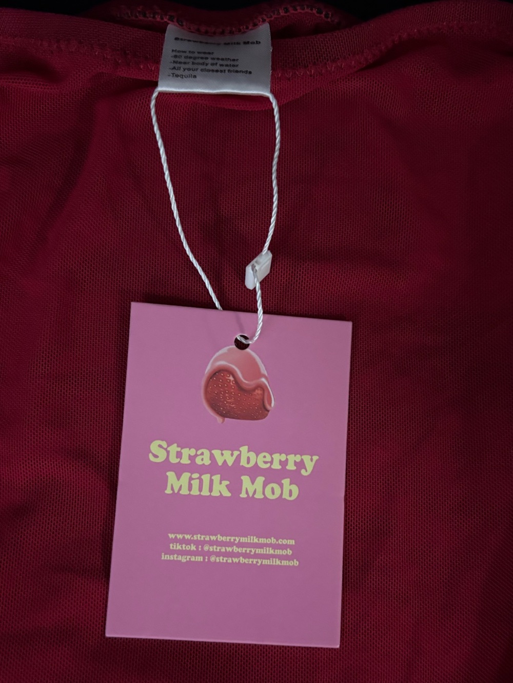 2/$25 Strawberry Milk Mob Deep Raspberry Maxi Skirt - Picture 7 of 8